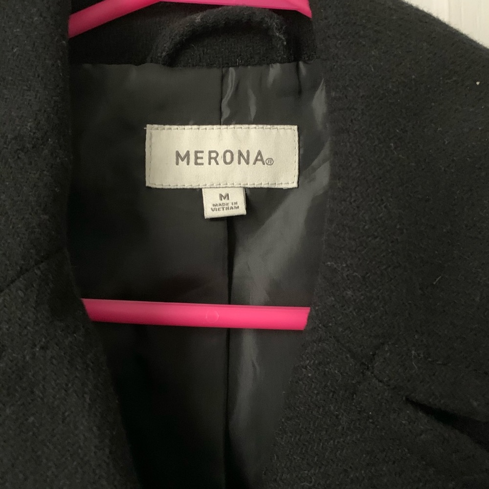 Merona short black coat